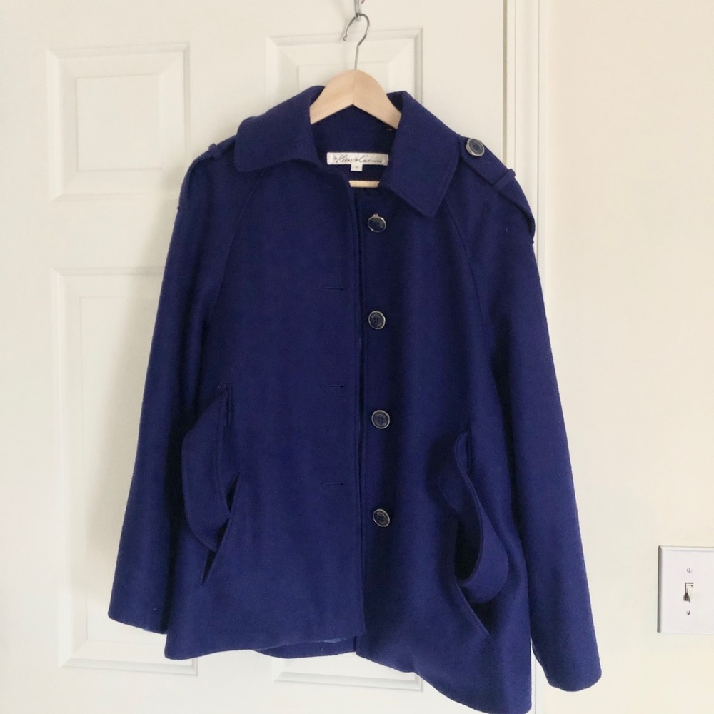 Kenneth Cole Wool Blend Belted Coat